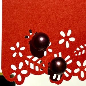 Elegant Plum Pearl Earrings